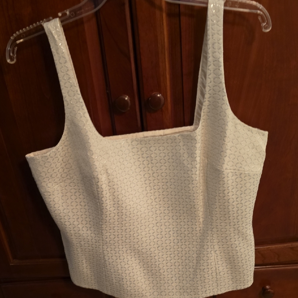 Calvin Klein Cream Bustier Tank Top